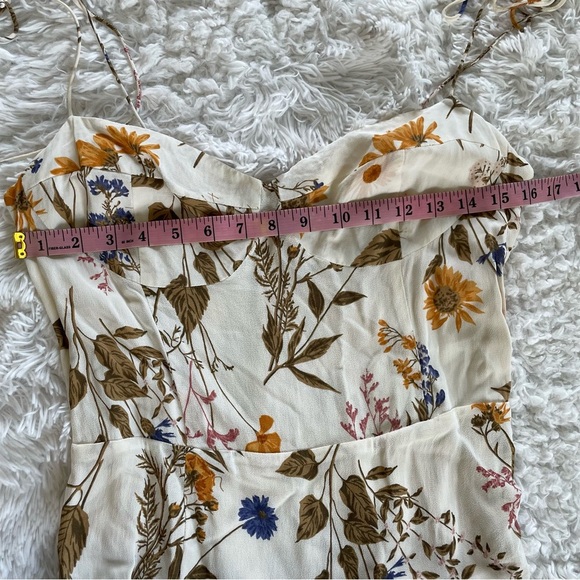Reformation |  Kourtney Dress Frolic Floral Print Midi Dress, 12 - Picture 14 of 16